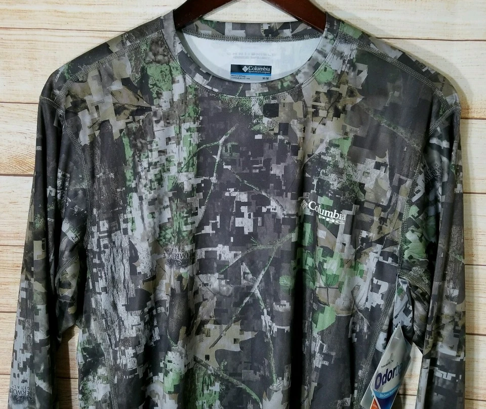 Columbia PHG Camouflage Hunting Shirt Men MEDIUM Trophy Rack LS Knit Omni Shield - Image 2 of 3