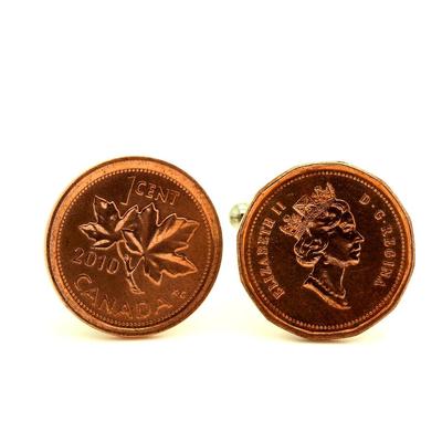 Boutons de manchettes Pièce de Monnaie Authentique France 1 franc