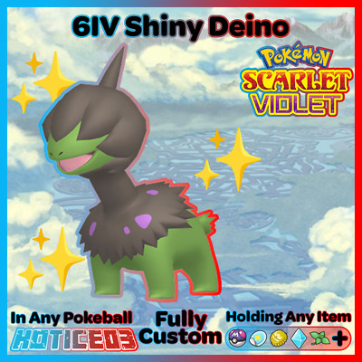  Shiny Deino 6IV   Pokemon Scarlet & Violet   Fast  