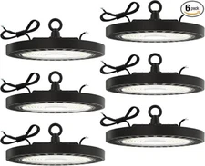 Sunco 6 Pack UFO LED High Bay Light, Lighting for Warehouse, 5000K Daylight, 150