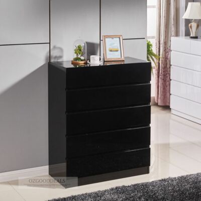 High Gloss Black Wooden Tallboy Dresser Chest 6 Drawer Cabinet Classic 4053BK | eBay Australia High Gloss Black Wooden Tallboy Dresser Chest 6 Drawer Cabinet Classic 4053BK | eBay Australia