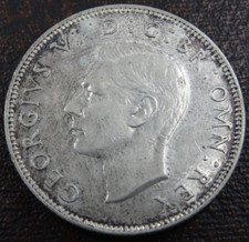 1943 Great Britain 2 Two Shillings George VI KM #855 Uncirculated Silver