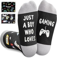 HAPPYPOP Gaming Socks for Kids - Video Game Gifts, Stocking Stuffers for Teens