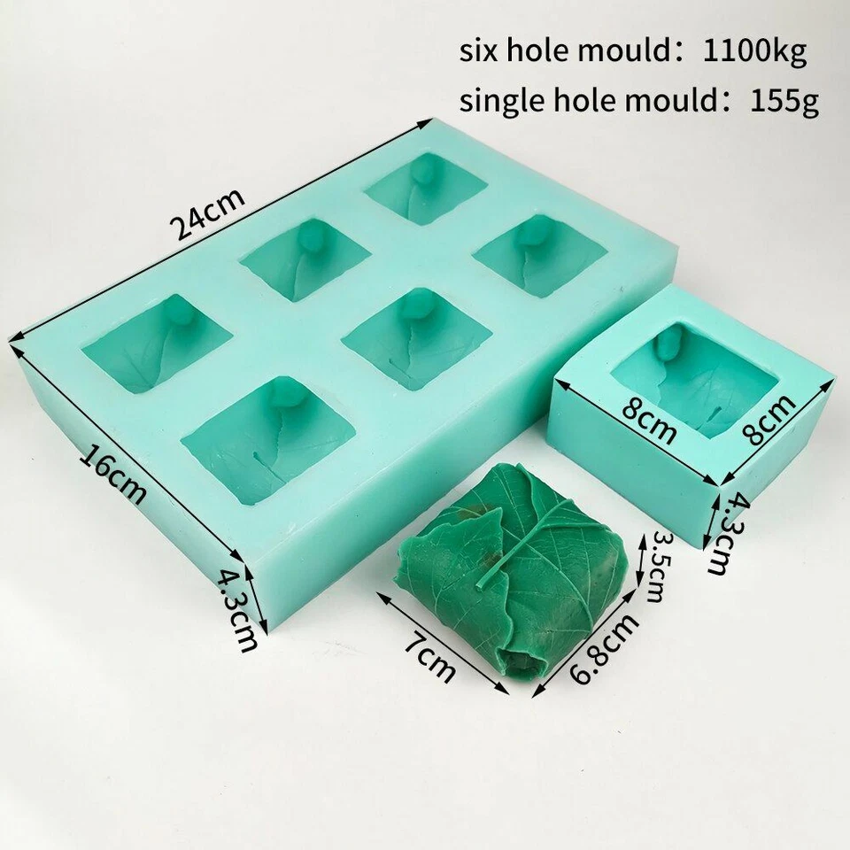 1pc Maple Leaf Silicone Molds 3D Square Soap Mold Soaps Making Crafts Supplies - Image 3 of 4