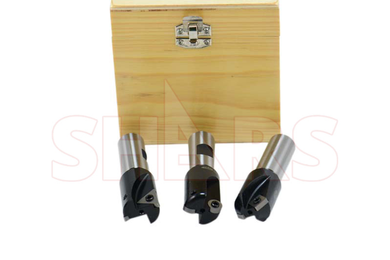 Shars 3/4" Indexable "Little Hogger" Milling Cutter Set With RNMG/SNMG/TNMG Inserts