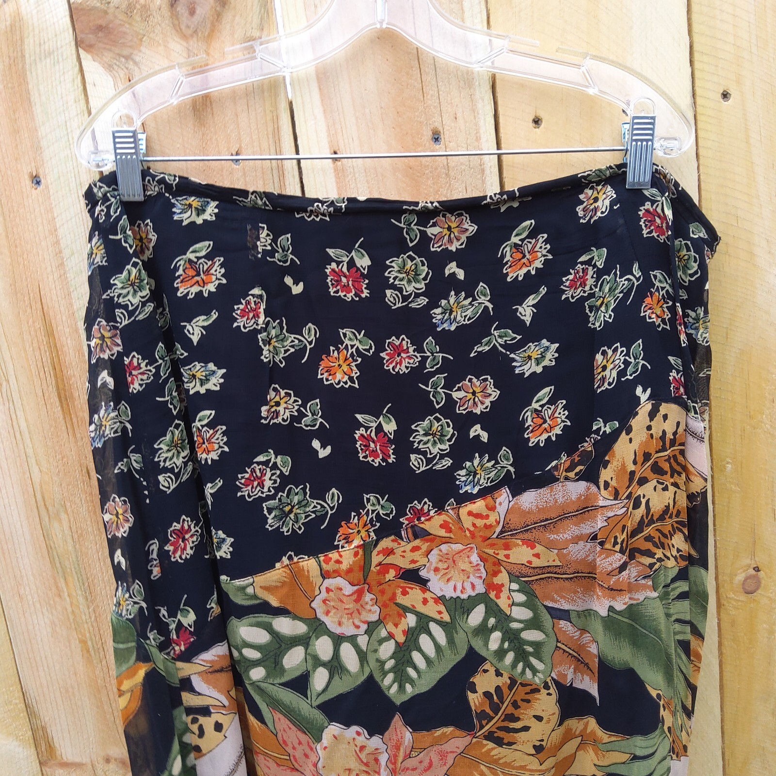 REQUIREMENTS  MULTI PATTERNED FLORAL MIDI SKIRT Xl - image 2