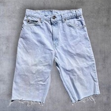 Vintage Levi orange tab cut shorts light blue 32