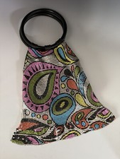 Vintage Whiting Davis Mesh Purse Paisley Design