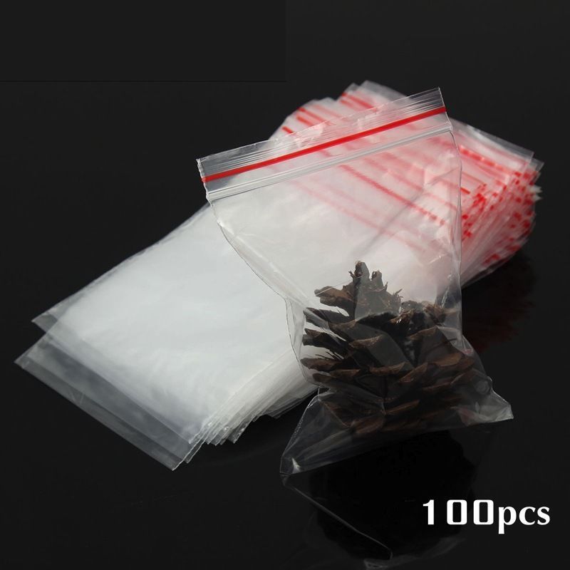 100 BOLSAS AUTOCIERRE 10 X 18 CM PLASTICO CON AUTOCIERRE