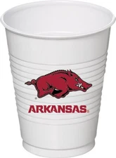 Arkansas Razorbacks NCAA University College Sports Party 16 oz. Plastic Cups