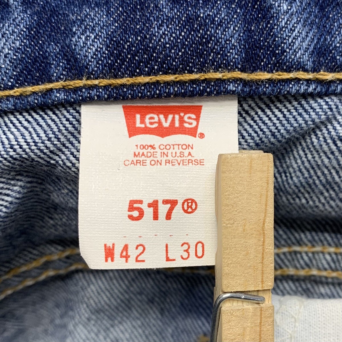 Vintage Levis 517 Orange Tab Bootcut Flare Jeans 39x30 20517-0217