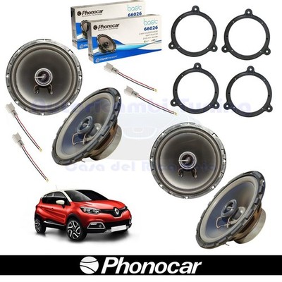 Phonocar 66026 2-Way Coaxial Speaker Ant. + Post 16.5 cm 60W RMS 4Ω Black