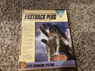 ''NOS'' Fastback Plus Version 3.0 IBM-PC XT AT PS/2 PC Computer Software Program