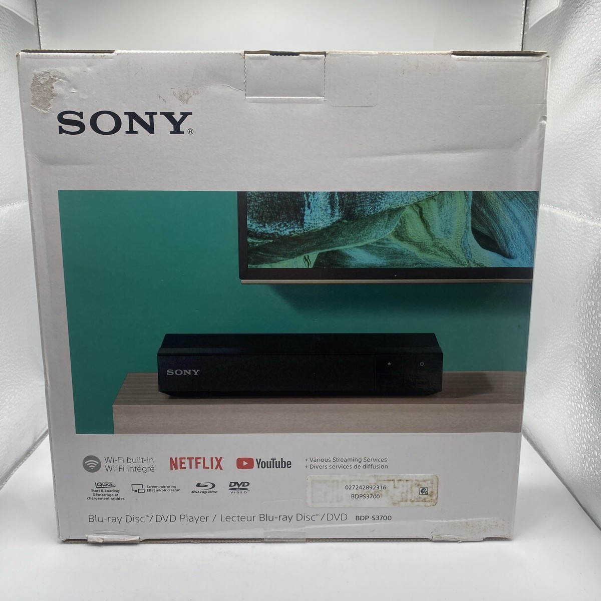 ソニー ブルーレイプレイヤー BDP-S3700 リージョンフリー 中古