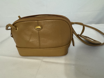 Women s Cross Body CARLO D'SANTI GENUINE Tan LEATHER Side Bag/cross Body Small