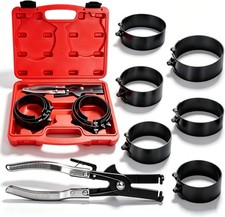 Piston Ring Compressor Kit Ratcheting Pliers 6 Bands 73-111mm 2-78 To 4-38