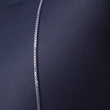 22  2mm, vintage Italian sterling silver 925 box chain necklace