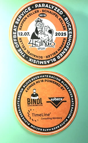 Advertising beer mats, 4 Kings 2025 in Forchheim, Upper Franconia/Bavaria #6107#