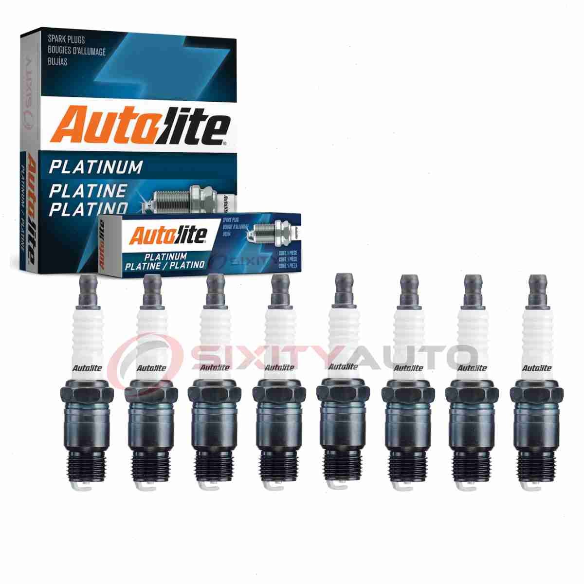 8 pc Autolite Platinum Spark Plugs for 1979-1980 GMC G2500 5.7L 6.6L V8 rm