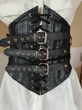 DEMASK Leder Taillenkorsett / Waist Cincher – Gothic Burlesque Style Gr5