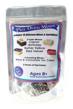Children's Easy to Bake Oven Mixes Play Toy Real 10 Cake Super Pack Mega Refi...