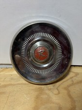 60s Amc Rambler Red Center Dog Dish Hubcap 10 Wheel Cover Vintage Chrome