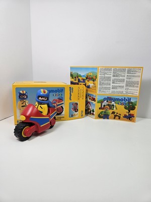 Playmobil 6712 1.2.3 Motorbike Red With Mini Figurine,  VINTAGE 1993, Pre-owned