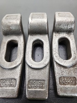 Vulcan No. 76 Forged Steel Hold Down Clamps,3 Clamps 6'' Long, Forged in USA,Used