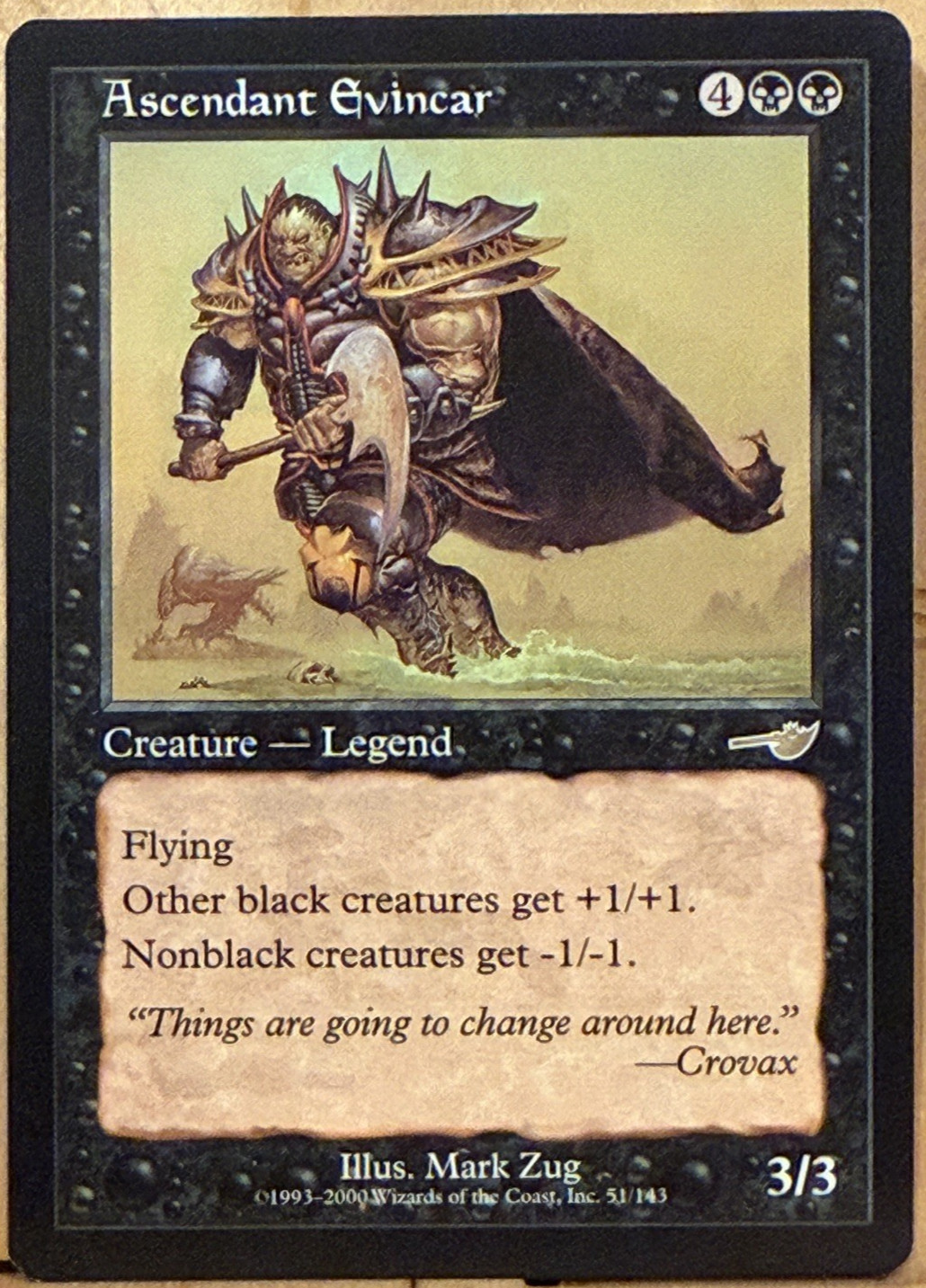 LIMITED EDITION Nemesis Vintage MtG Ascendant Evincar Unplayed NM