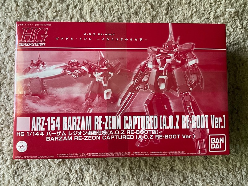 HGUC Barzam Re-Zeon Captured (A.O.Z. Reboot Ver.) Premium Bandai  New In Box