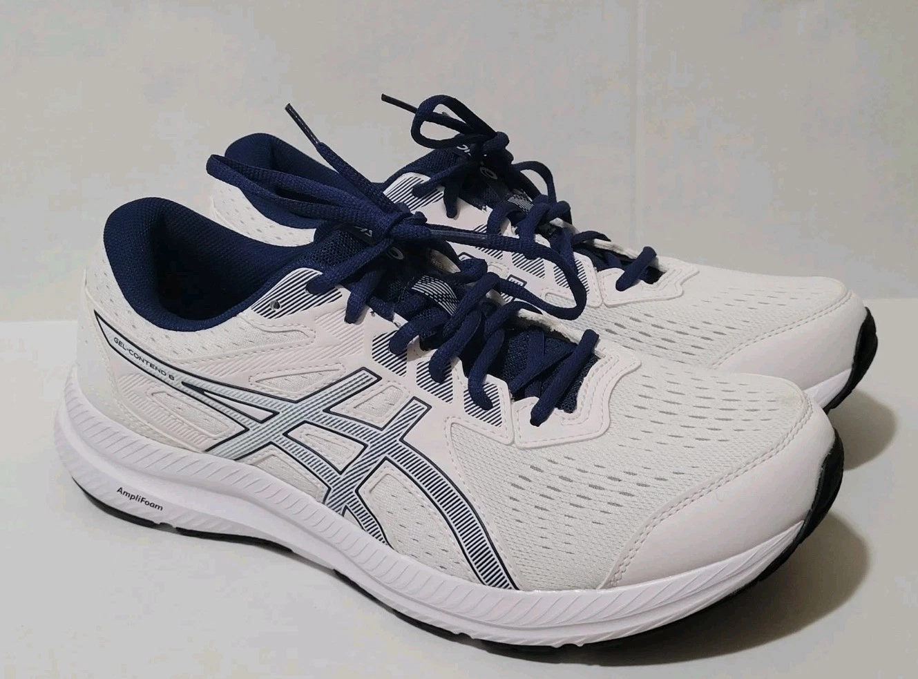ASICS Gel Contend Uomo Taglia 11 Bianco Blu Expanse 1011B492