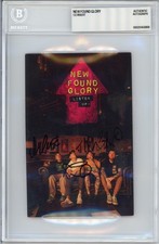 BAND SIGNED NEW FOUND GLORY LISTEN UP! CD ALBUM CARD BAS BECKETT COA AUTOGRAPH