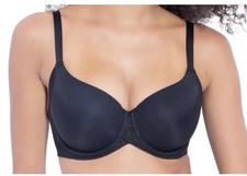NWT PARAMOUR FELINA 245033 Marvelous Seamless Side Smoothing Bra Sz 36D Black