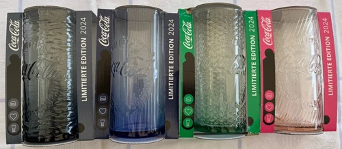 4x McDonald´s Coca Cola Gläser 2024 Set McDonald‘s für Sammler OVP