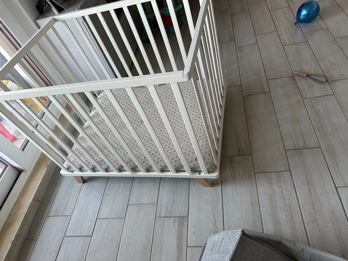 Baby Box - Recinto Giochi Rotondo in Legno - Playpen - Con Materassino