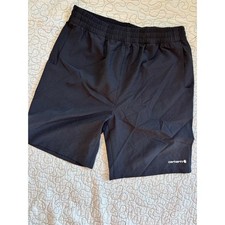 Carhartt Boys Black Force Shorts Elastic Waist Logo Size Large 14/16 NWOT 659
