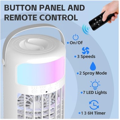 2026 Upgraded Portable Ice Fan with Remote Control