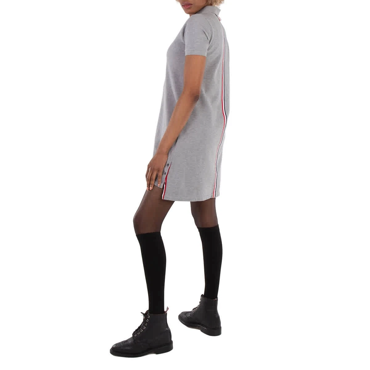 Polo classica a righe in piqué Thom Browne marca taglia 38 (taglia USA 2)