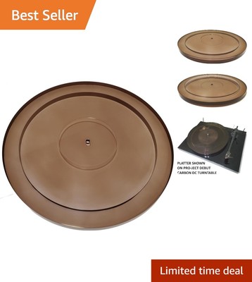 Tinted Dark Grey Acrylic Platter for Pro-Ject & Crosley Turntables - 11.8 inch