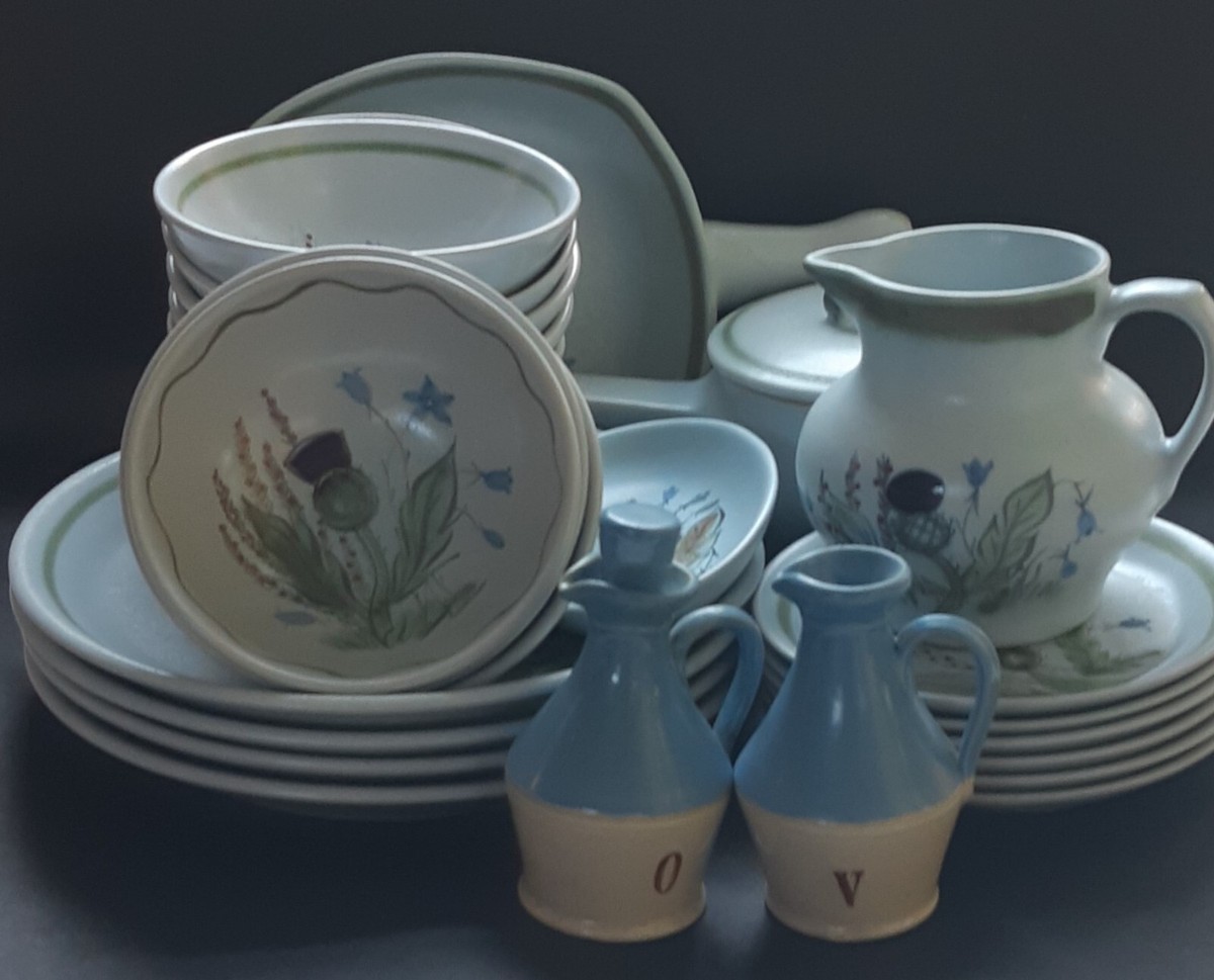 Buchan Pottery Thistleware Bowls Plates & More Portobello Buchan Pottery Thistleware Bowls Plates & More Portobello