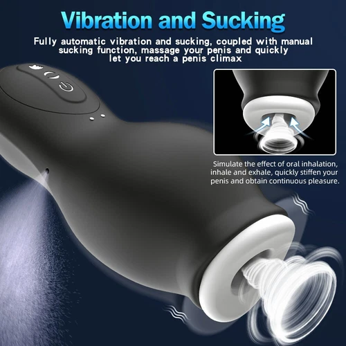 Male Masturbaters Automatic HandsFree Sucking Blowjob Cup Stroker Men Sex Toys - Photo 7/8