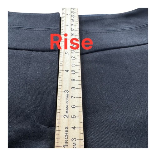 Apt 9 Curvy Trouser Black 2P Short Black Tie Pant Mid-Rise Relax Leg NWT - Picture 9 of 16