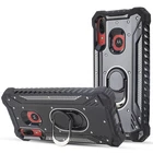 for Motorola Moto E6 PLUS Hybrid Bumper Shockproof Kickstand Magnet Mount Case