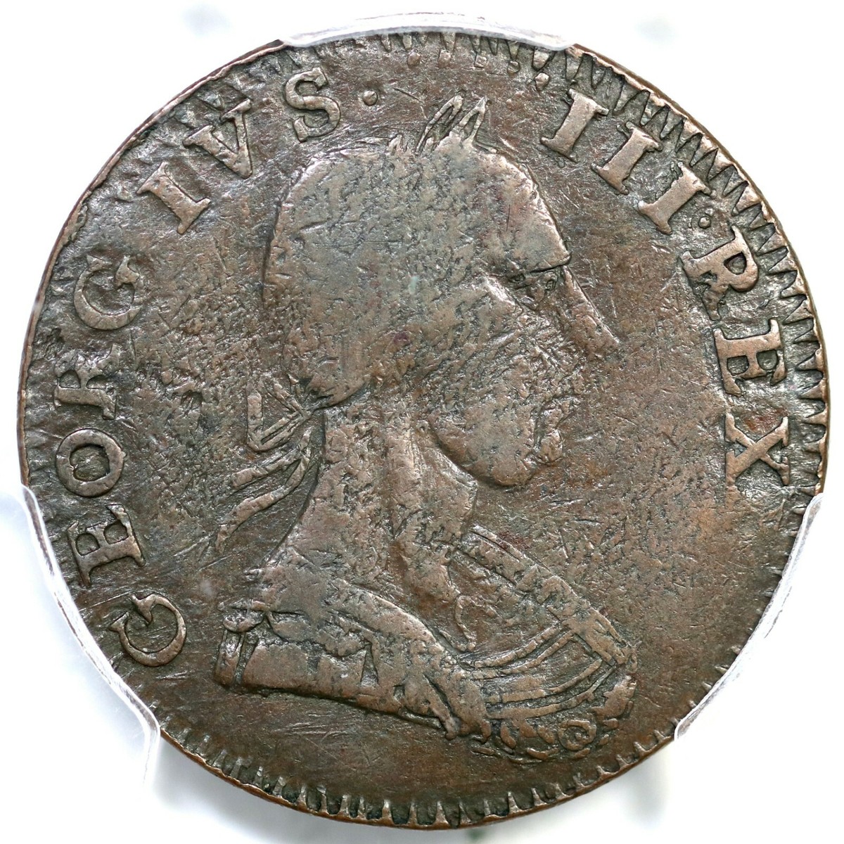 最終値下[激レア]MARLEN Humanitas M/14K 1784 V 14-84A R-5 PCGS XF 45 Machin's Mills Related Halfpenny