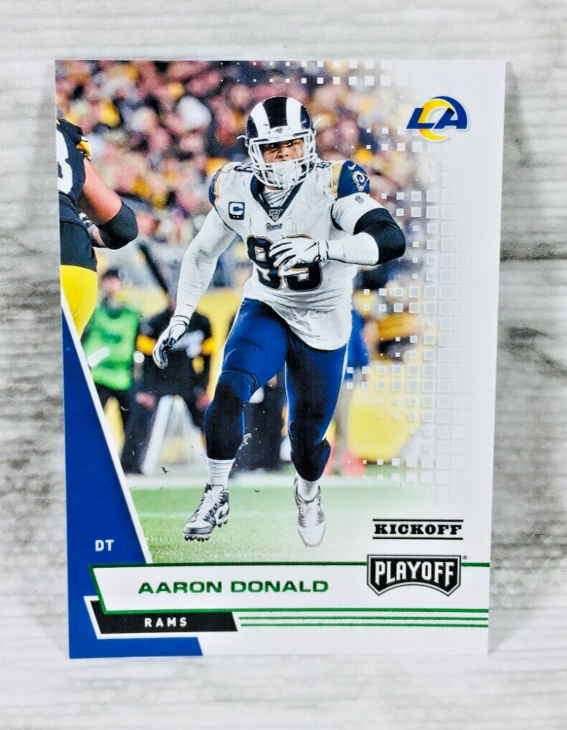 2020 PANINI PLAYOFF FOOTBALL #118 AARON DONALD GREEN FOIL (KICKOFF) RAMS!