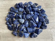 Piedra caída de sodalita grado A++, sodalita caída de 0,7-1,5", elige un peso