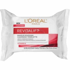 4 PACK L'Oreal Paris Revitalift Gentle Makeup Removing Wipes 30 ct each