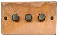 G&H Flat Plate Tarnished Copper FTCB Light Switches, Plug Sockets, USB, Toggles