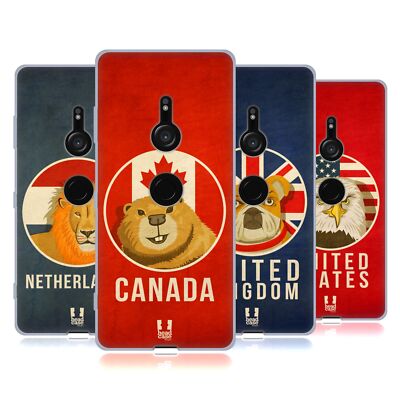 HEAD CASE DESIGNS PATRIOTIC ANIMALS SOFT GEL CASE FOR SONY PHONES 1