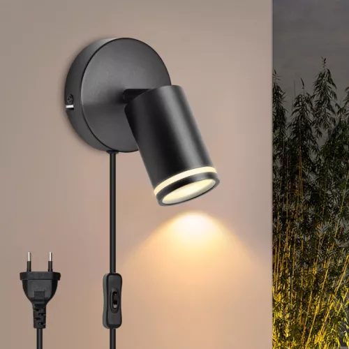 Wandleuchte Leselampe Wandspot Bettleuchte Wandlampe mit Schalter Strahler - Bild 14 von 18